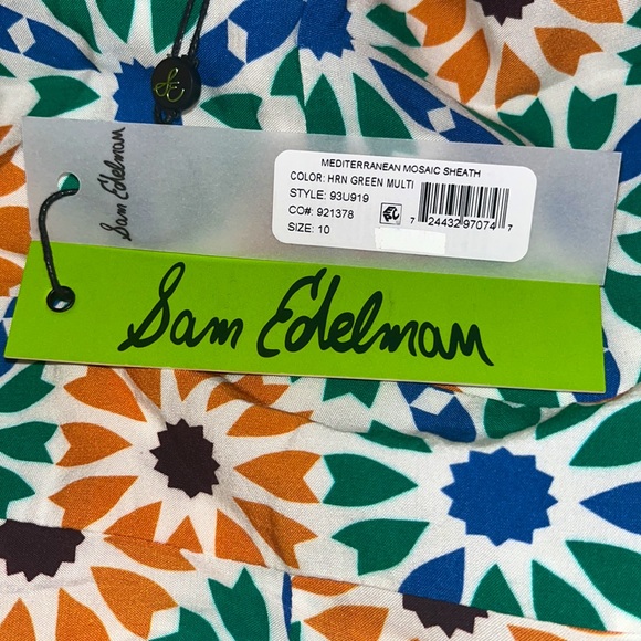 Sam Edelman Mediterranean Mosaic Print Shift Dress | Size 10 - Picture 4 of 4